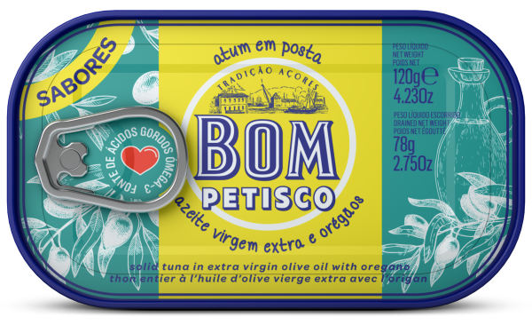 Bom Petisco Thunfisch in Olivenöl mit Oregano 120gr