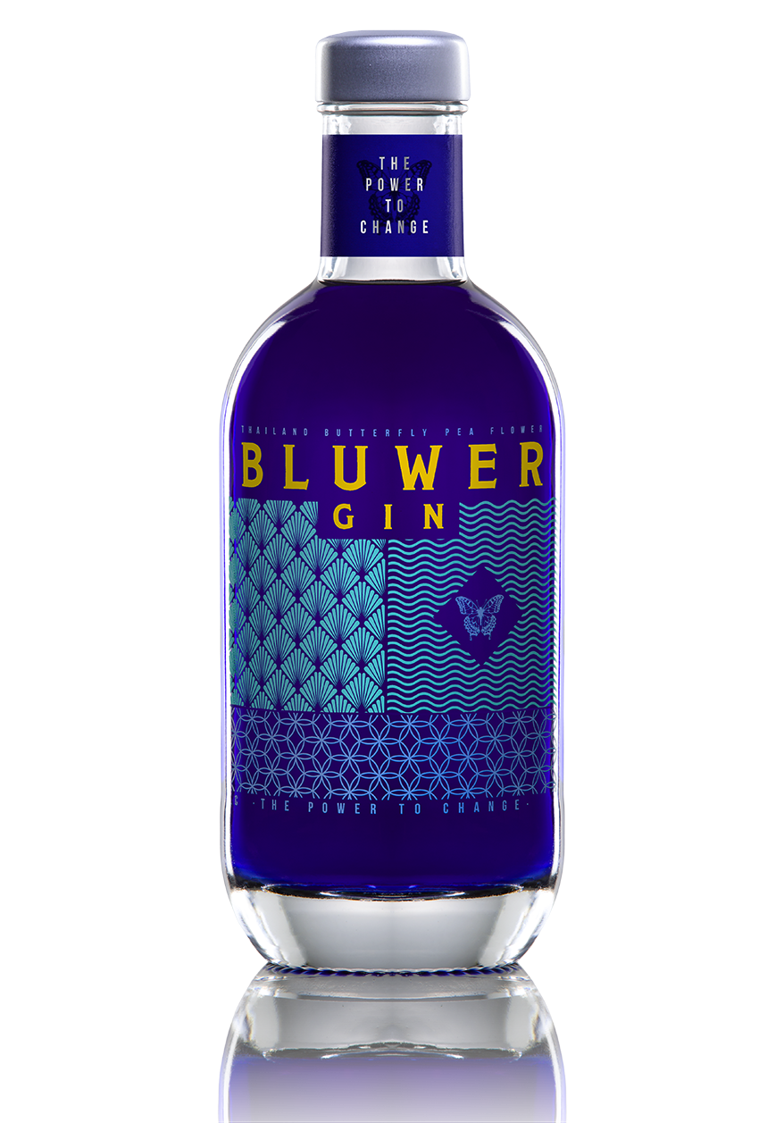 Bluwer blauer Gin Portugal