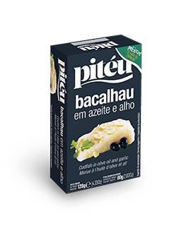 Piteu Kabeljau Bacalhau in Olivenöl und Knoblauch 120gr
