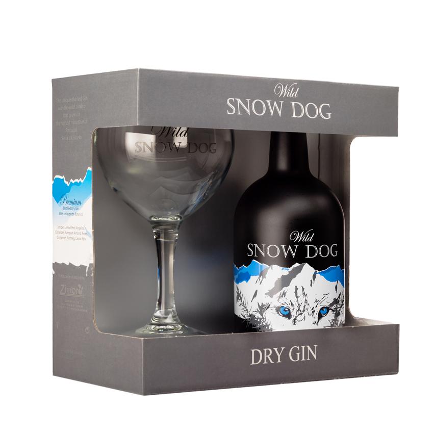 Snow Dog Gin Geschenkbox mit Glas